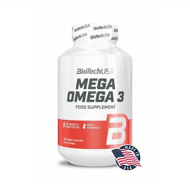 Mega Omega-3 90 Softgels – BiotechUSA (1000mg Fish OiL)