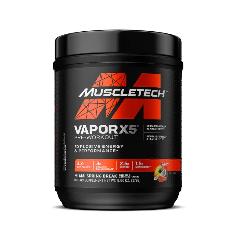 VaporX5® Pre-Workout Muscletech 272g – 30 Scoops