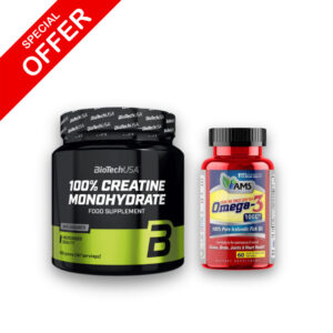 Packs Bonne année BiotechUSA Creatine 500G & Omega 3 AMS 60 CA