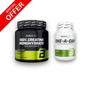 Packs Bonne année BiotechUSA Creatine 300G & One A Day Multivitamin 100T