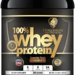 Challenger Nutrition – 100% whey protein, chocolate, 0.9 kg – Développement & Récupération Musculaire